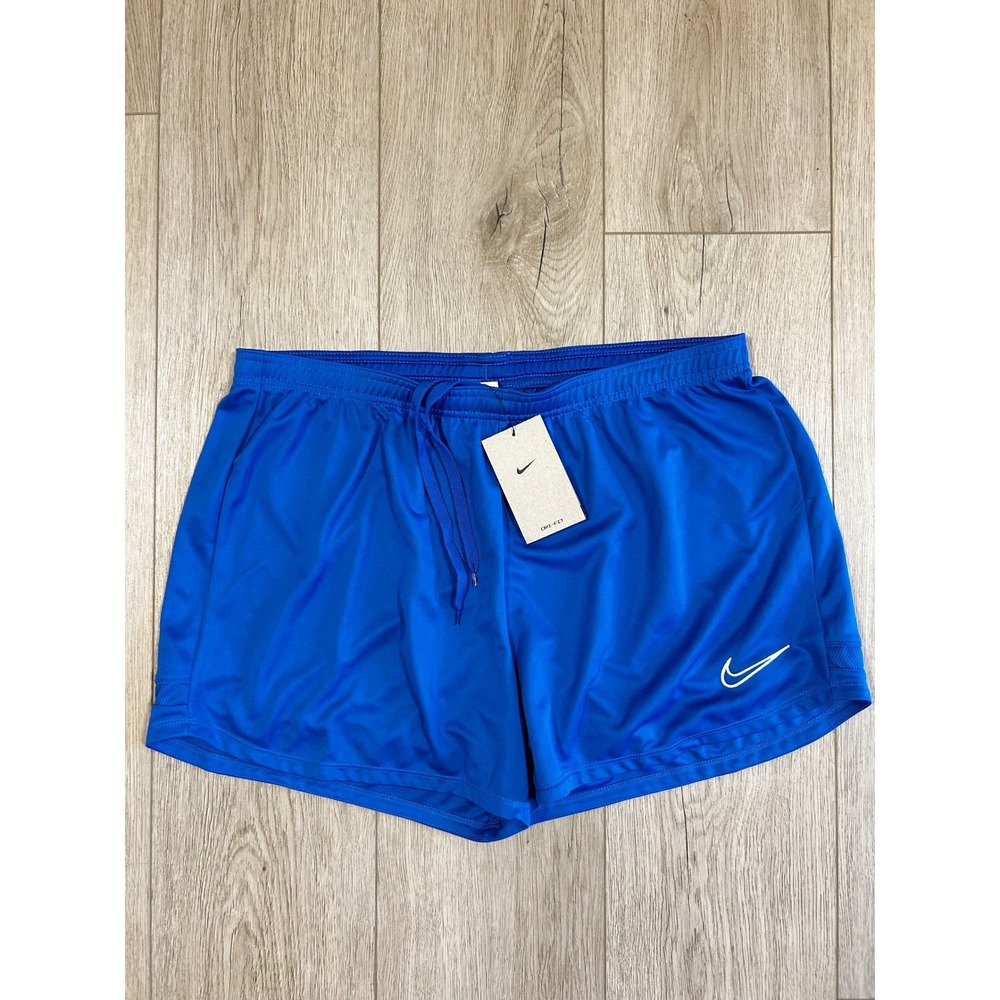 Nike Womens Dri-FIT Soccer Training Shorts Royal Blue DJ3626-480 Size XL NWT